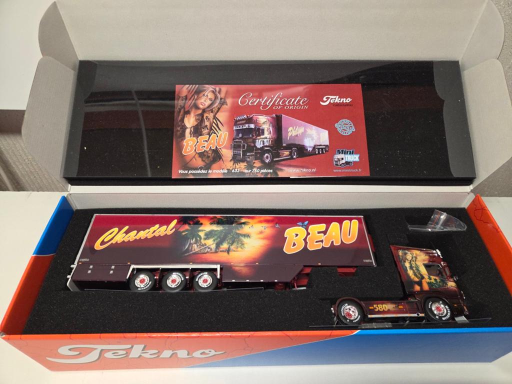 Tekno Scania 4 serie Topline Beau/Cougar nieuw, Ophalen of Verzenden, Zo goed als nieuw, Bus of Vrachtwagen, Tekno
