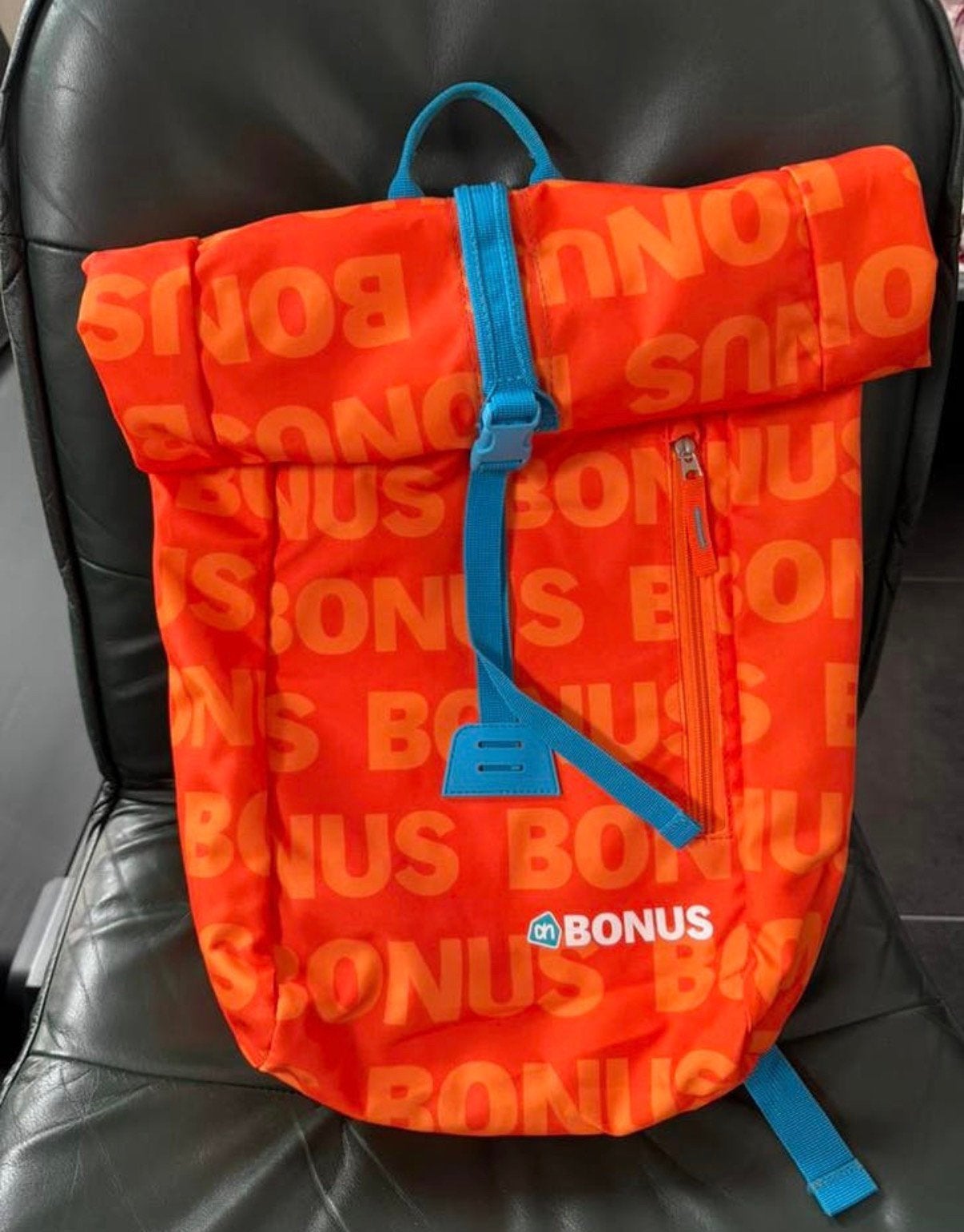 Oranje/blauwe Albert Heijn Rugzak speciale tas, 25 tot 40 cm, Ophalen of Verzenden, Zo goed als nieuw, Overige merken
