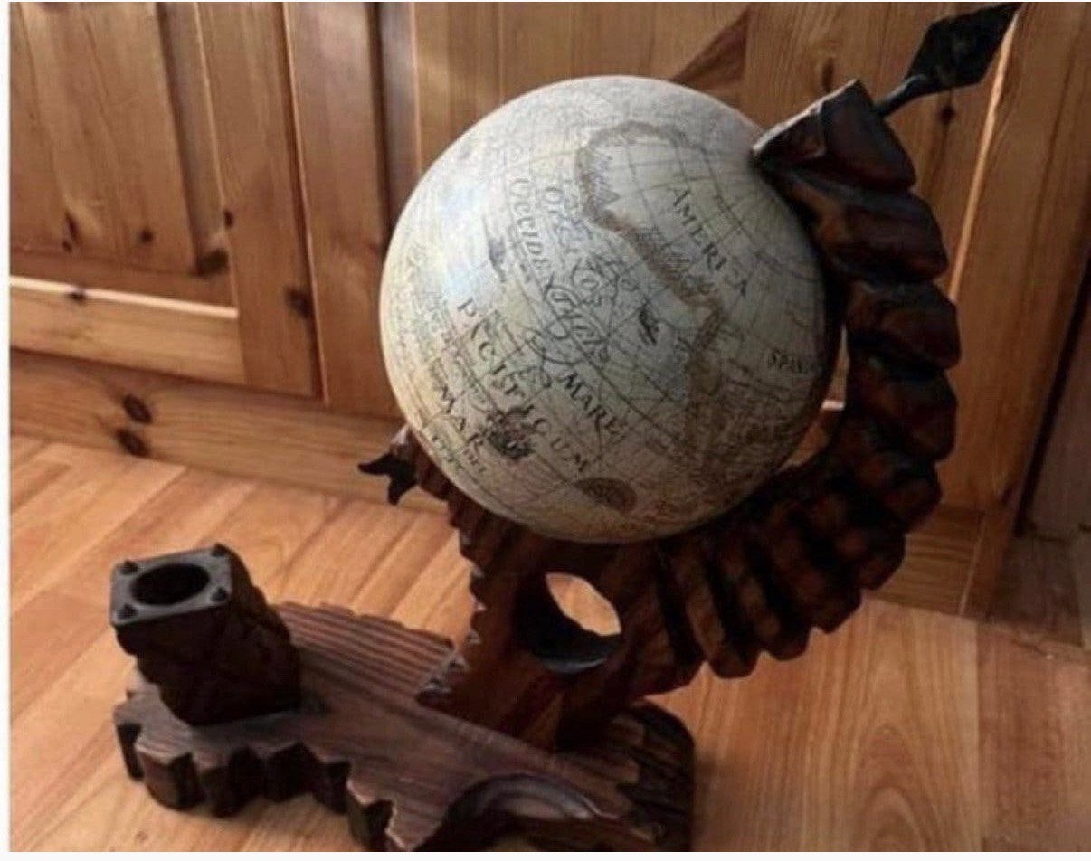 Antieke globe, Ophalen of Verzenden, Zo goed als nieuw