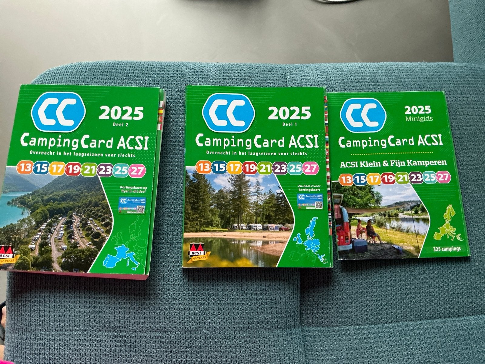 CampingCard ACSI 2025 - Deel 1, Deel 2 & Minigids, Europa, Nieuw, Campinggids, Ophalen