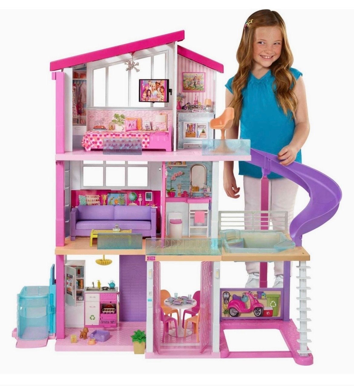 Barbie Droomhuis Poppenhuis met Rolstoeltoegankelijke Lift, Kinderen en Baby's, Speelgoed | Poppen, Ophalen, Zo goed als nieuw