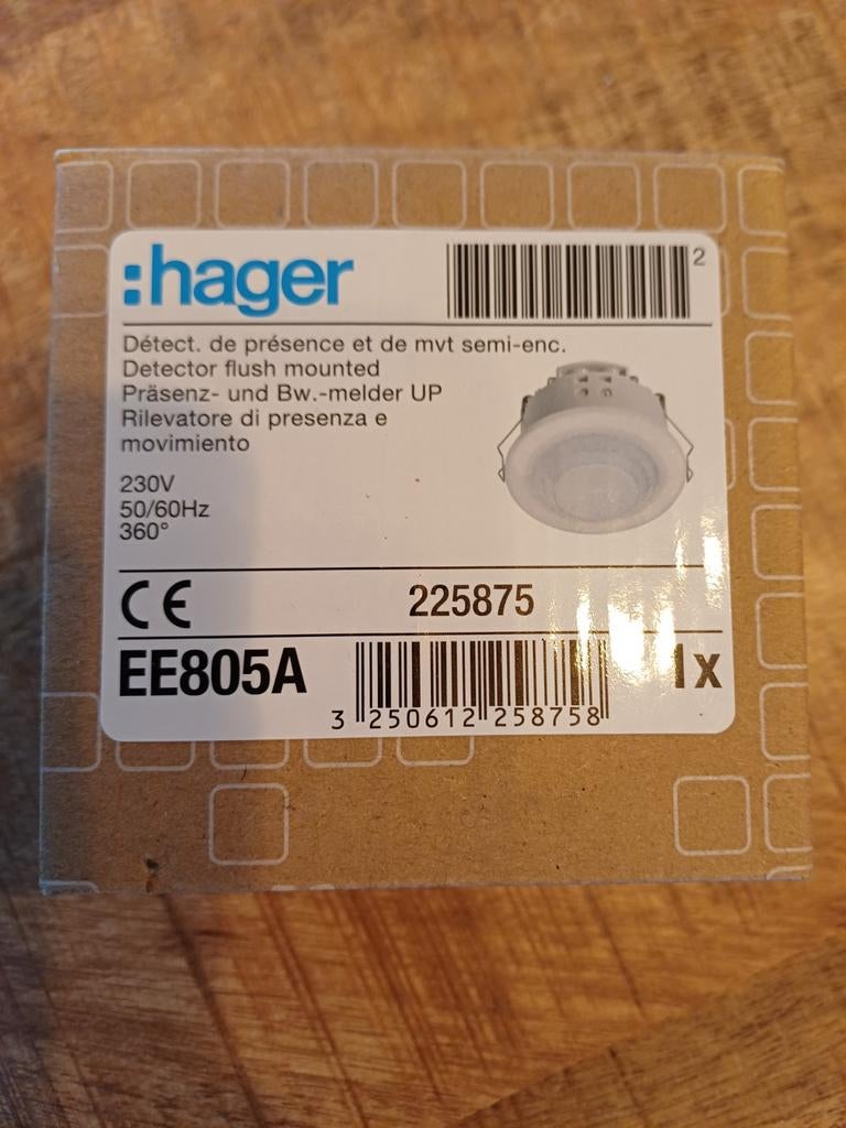 Hager EE805A Inbouw Bewegingsmelder 360, Verzenden, Nieuw, Schakelaar