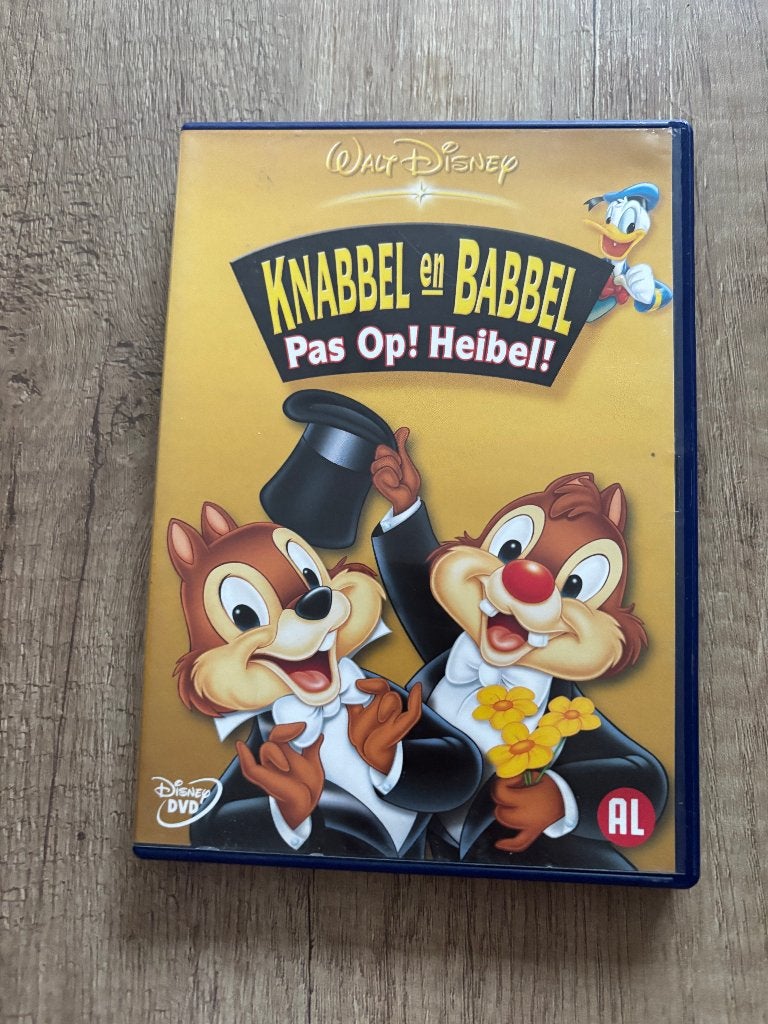 disney dvd knabbel en babbel pas op heibel, Cd's en Dvd's, Dvd's | Tekenfilms en Animatie, Zo goed als nieuw, Europees, Tekenfilm