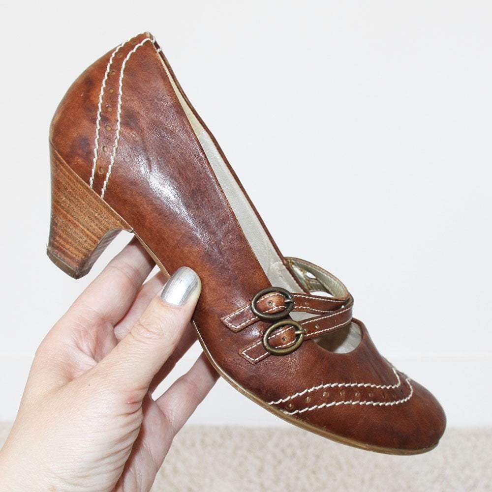 Schitterende Leren Gabor Pumps s1 (Maat 5½G/38½) € 45,-, Kleding | Dames, Pumps, Bruin, Gabor, Ophalen of Verzenden