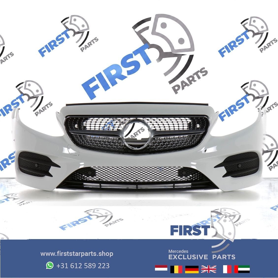 BUMPER W213 AMG LINE E43 VOORBUMPER COMPLEET + DIAMOND GRIL
