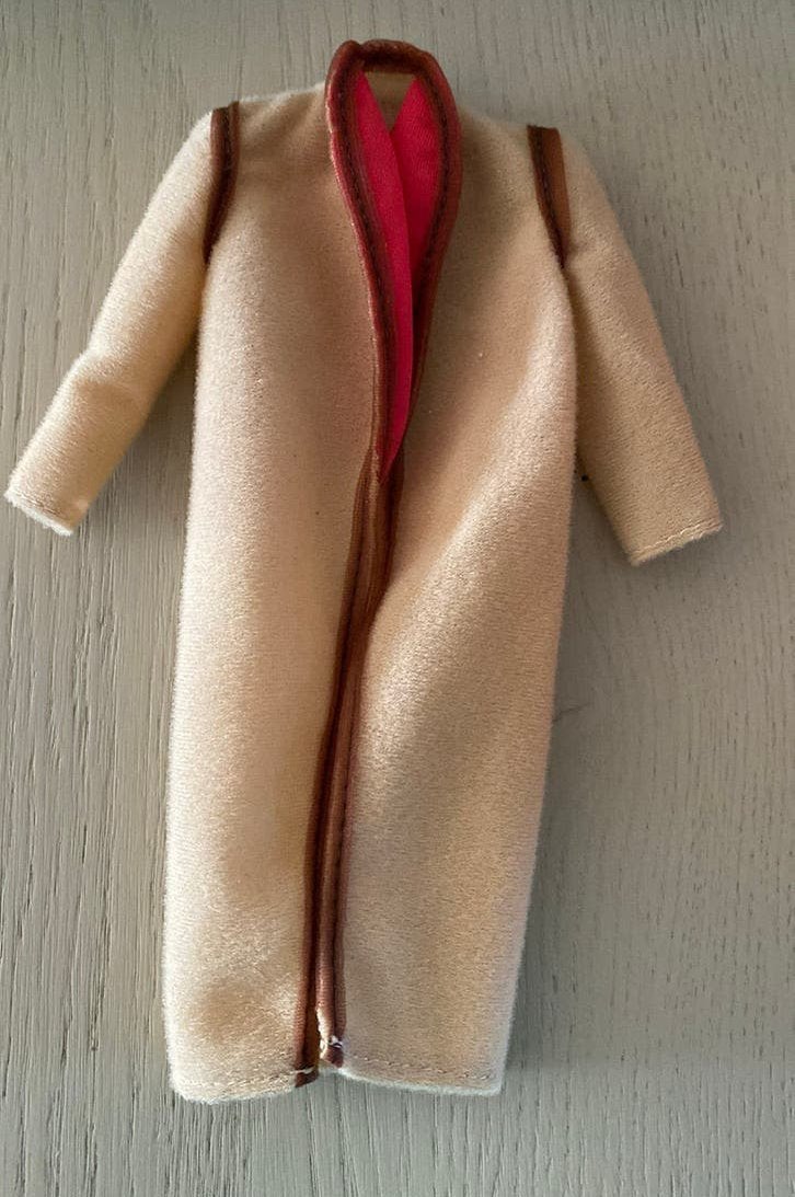 Vintage 1980 Barbie Beige jas #1908 Fashion Collectibles, Verzamelen, Poppen, Verzenden, Zo goed als nieuw