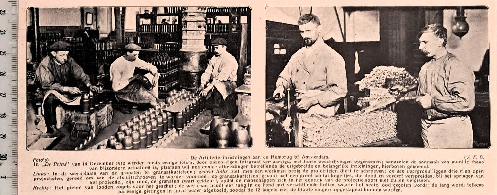 leger 1915: 2x artillerie-inrichtingen aan de Hembrug, Verzenden, Voor 1940, Gebruikt, Overige onderwerpen