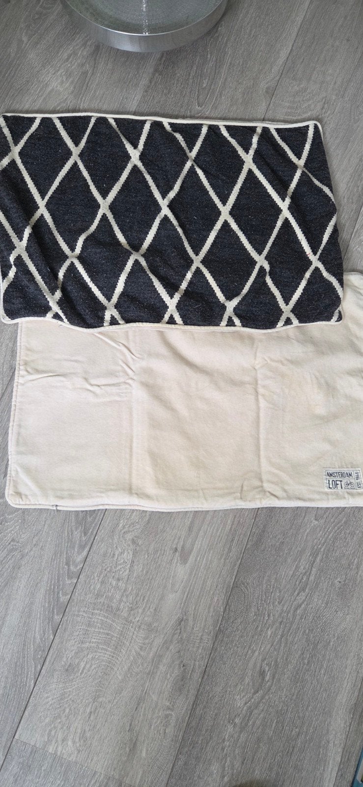 Riviera Maison kussenhoezen 60x45cm, Ophalen of Verzenden, Zo goed als nieuw, Rechthoekig, Kussenhoes