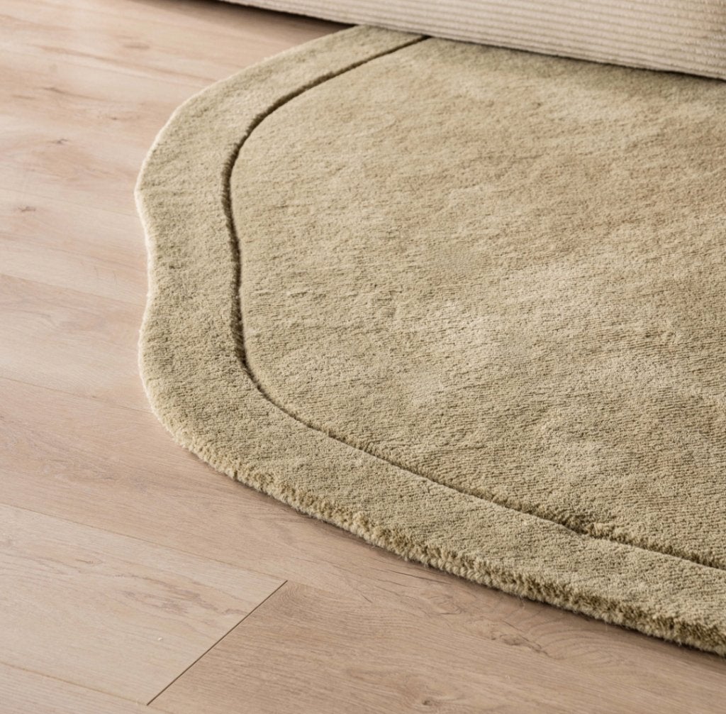 by fonQ Pebble Vloerkleed Ø 200 cm - Groen | van €249, nu, Byfonq, Byfonq, Ophalen of Verzenden, 200 cm of meer