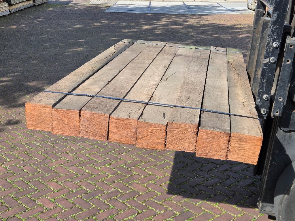 8 Hardhouten palen 15x15 cm 2.40 m lang - nr: HB250, Ophalen, 250 cm of meer, Palen, Hardhout