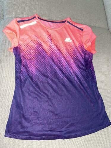 Kalenji sportshirt paars roze 152 158 atletiek shirt tshirt, Verzenden, Zo goed als nieuw, Meisje, Sport- of Zwemkleding
