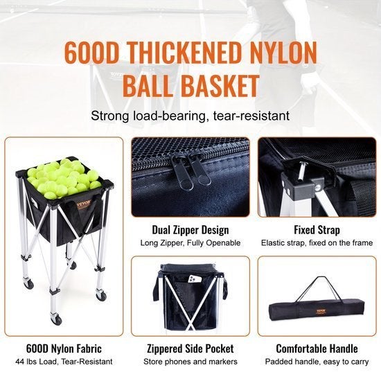 Tennisballenbak – Tennisballenmand – Ballenkar, Corvance B.V., Verzenden, Nieuw, Corvancebol@gmail.com