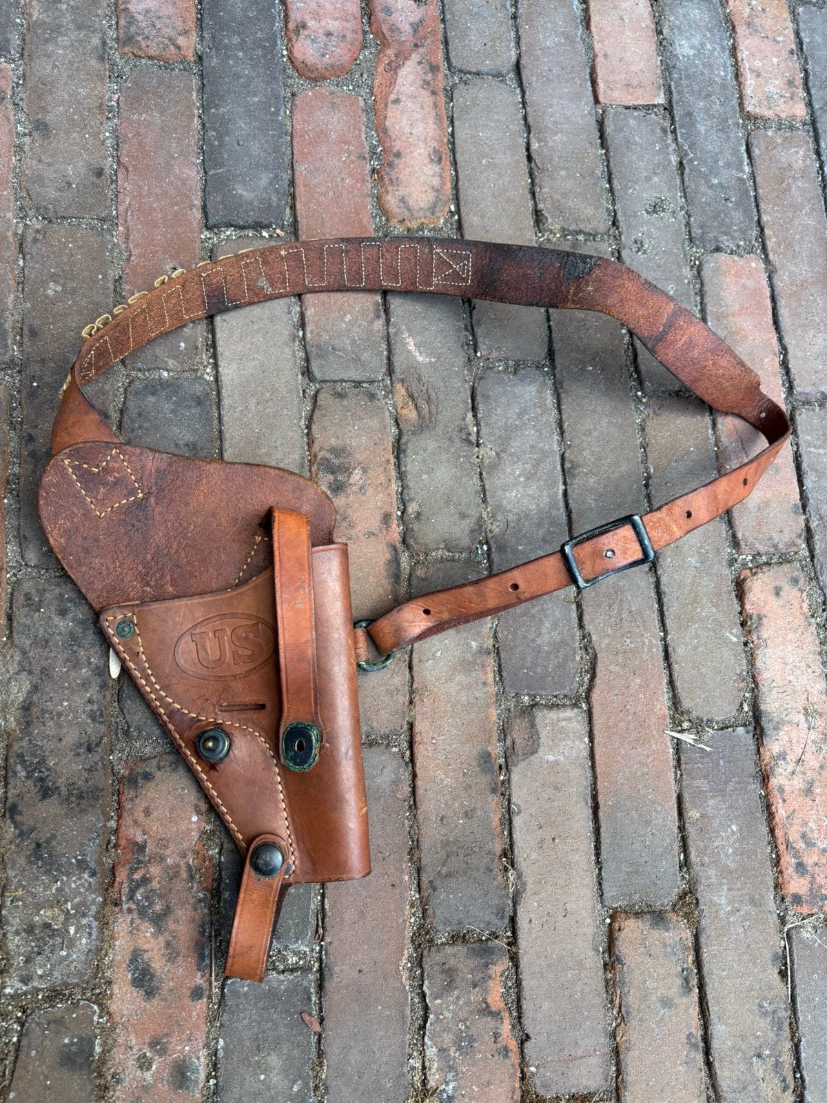 Originele USN vlieger .38 schouder holster 1943, Ophalen of Verzenden, Marine, Amerika, Overige typen