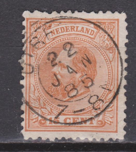 NVPH 23 UTRECHT kleinrond stempel Willem III 1872, Ophalen of Verzenden, T/m 1940, Gestempeld