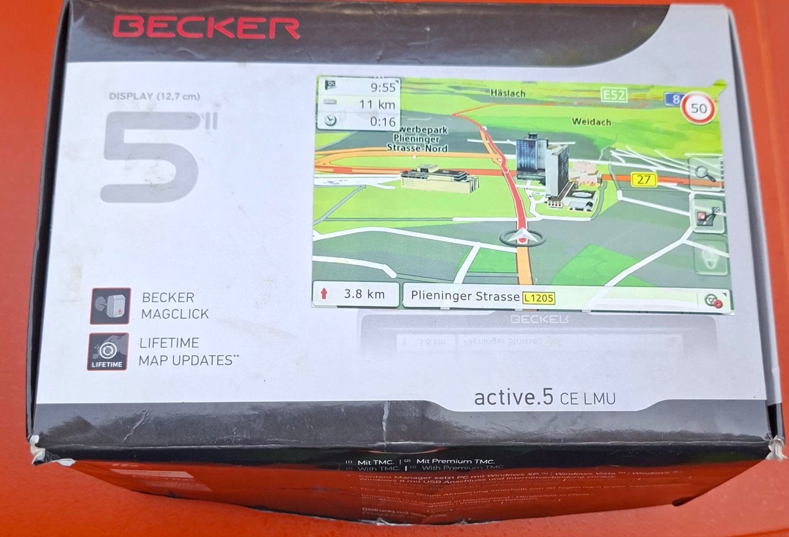 Becker Active.5 CE LMU Navigatiesysteem met Lifetime Updates, Ophalen of Verzenden, Gebruikt