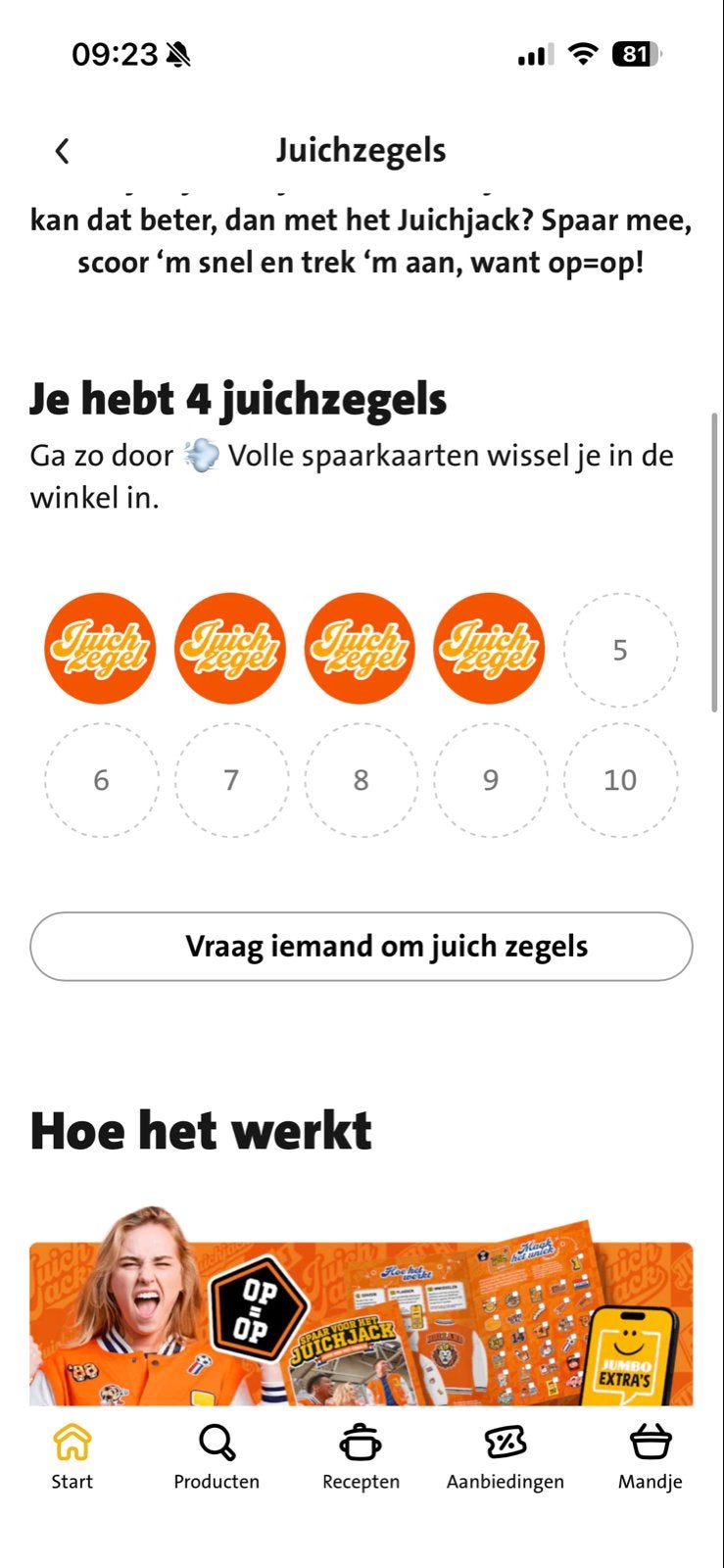Jumbo Juichzegels voor het Juichjack, Jumbo, Ophalen