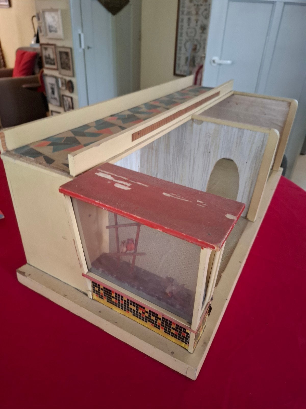Antiek poppenhuis 80x38x27cm, Verzamelen, Ophalen of Verzenden, Gebruikt, Poppenhuis