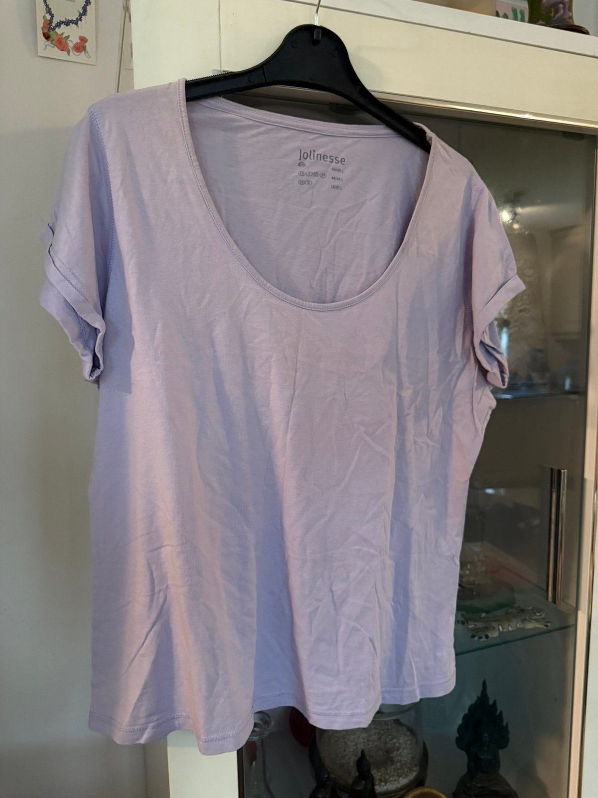 Jolinessse lila T-shirt, maat 44/46 (L), Paars, Maat 42/44 (L), Ophalen of Verzenden, Korte mouw