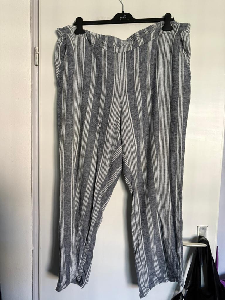 Ulla Popkens gestreepte broek, maat 52, Ophalen of Verzenden, Zo goed als nieuw, Overige kleuren, Broek of Spijkerbroek