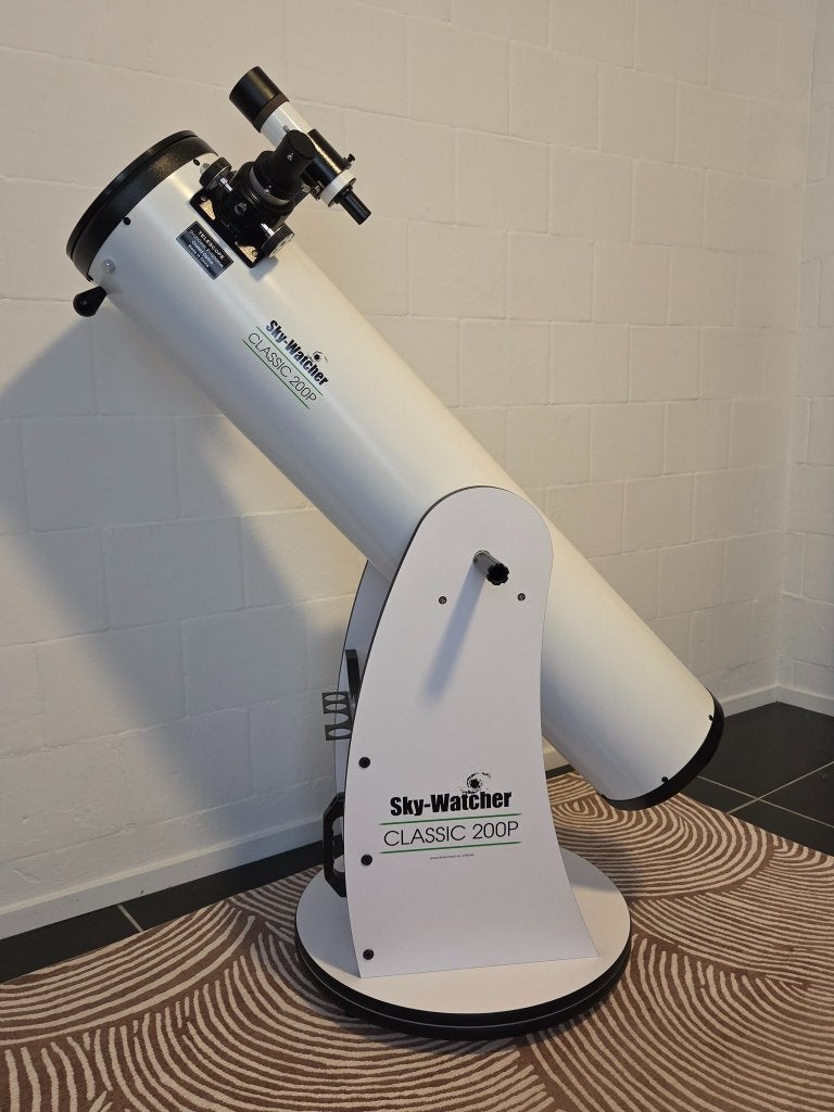 Sky-Watcher Classic 200P Dobson 8" telescoop + accessoires, Ophalen, Zo goed als nieuw, 80 tot 200 mm, Spiegeltelescoop (reflector)