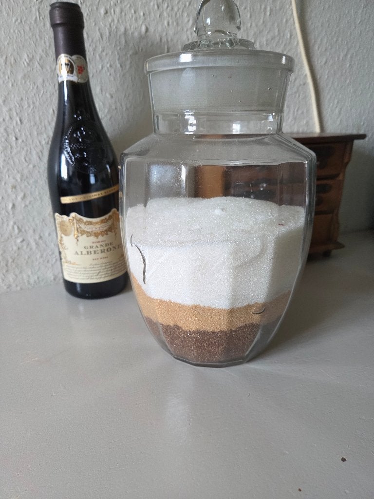 Oude glazen voorraadpot VENZ, Ophalen of Verzenden