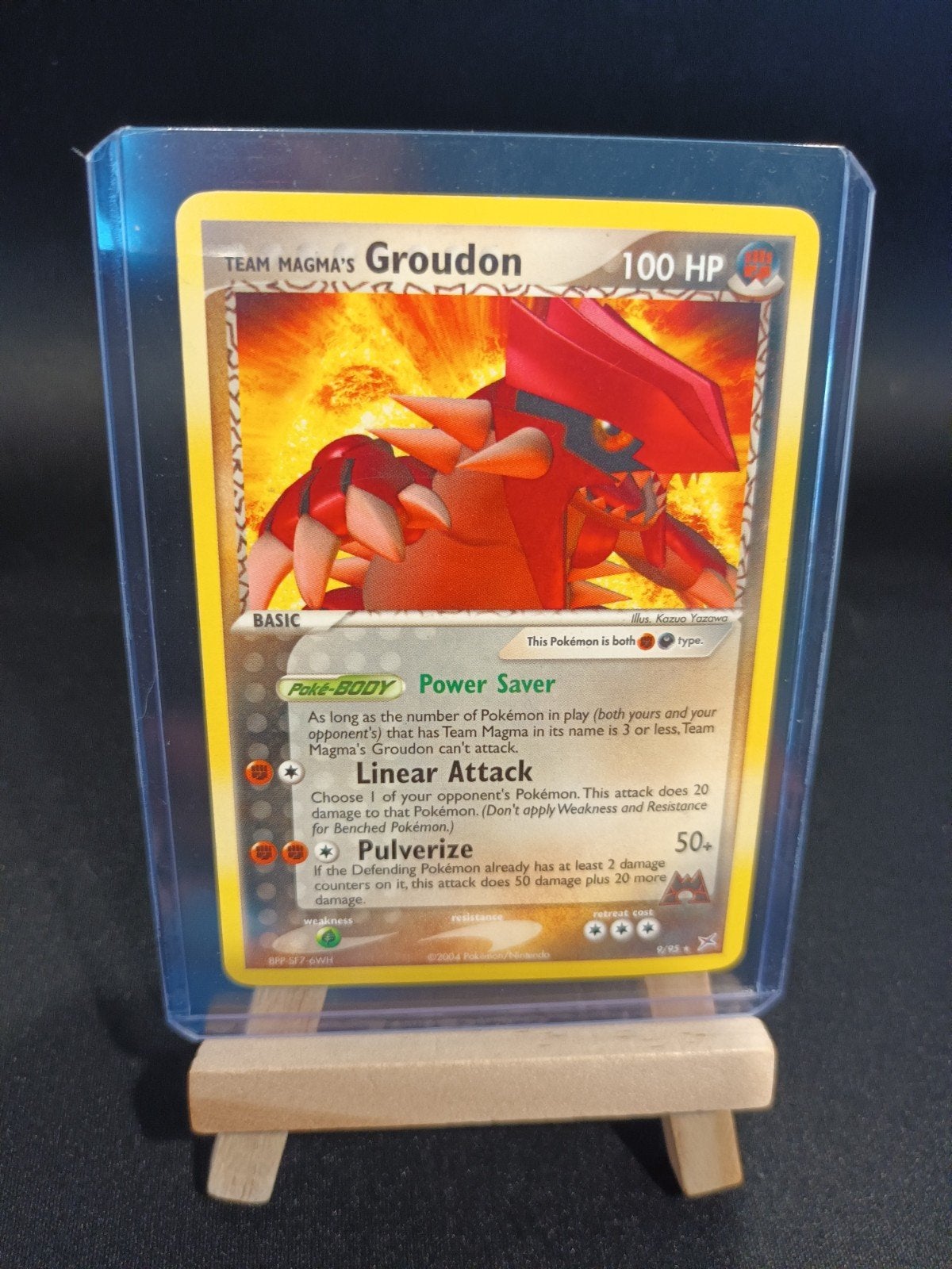 Pokémon Team Magma's Groudon 9/95 Vintage EX Era 2004 (NM/M), Ophalen of Verzenden, Zo goed als nieuw, Losse kaart