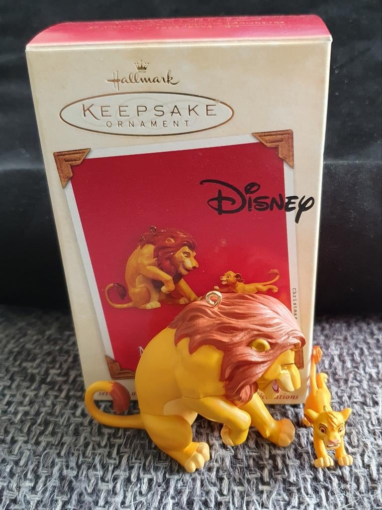 Hallmark Disney Leeuwenkoning Simba en Mufasa ornamenten set, Ophalen of Verzenden, Leeuwenkoning of Jungle Boek, Zo goed als nieuw