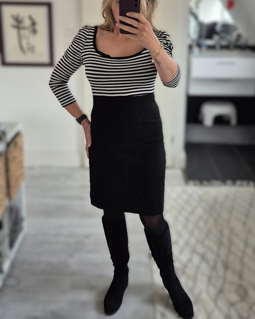 Helena Hart - Zwart / wit jurkje | Maat S | Als nieuw, Kleding | Dames, Zwart, Zo goed als nieuw, Maat 36 (S), Boven de knie