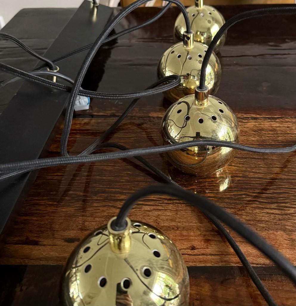 Hanglamp met gouden bollen van Made, Ophalen, Zo goed als nieuw