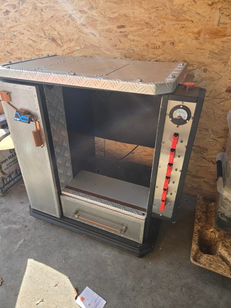 Uniek Hifi Kastje met Verlichting en Werkende Schakelaars, Ophalen, Minder dan 50 cm, Industrieel, Steampunk, Minder dan 100 cm