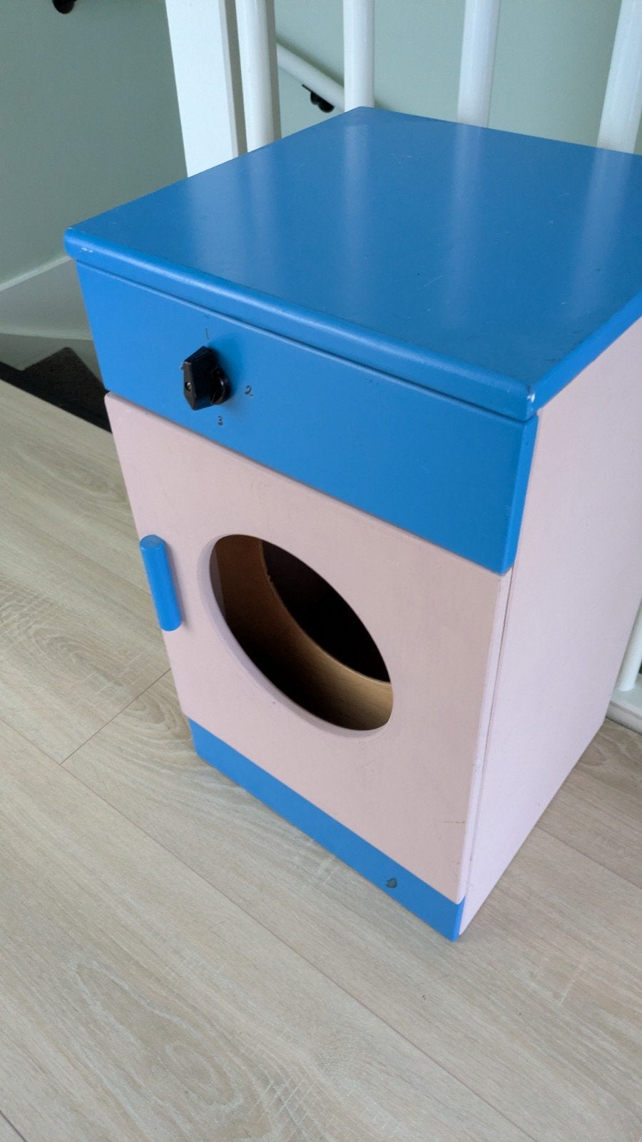 Houten speelgoed wasmachine voor kinderen, Ophalen, Zo goed als nieuw, Jongen of Meisje