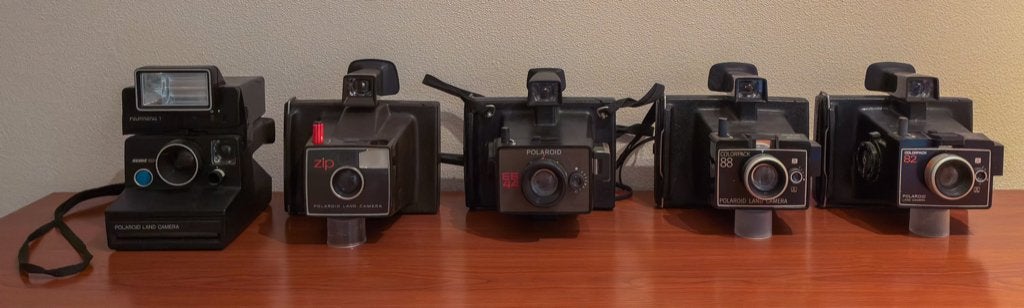 5 Polaroid modellen Colorpack 82, 88, EE44, ZIP en Revue1001, Ophalen of Verzenden, 1960 tot 1980, Fototoestel