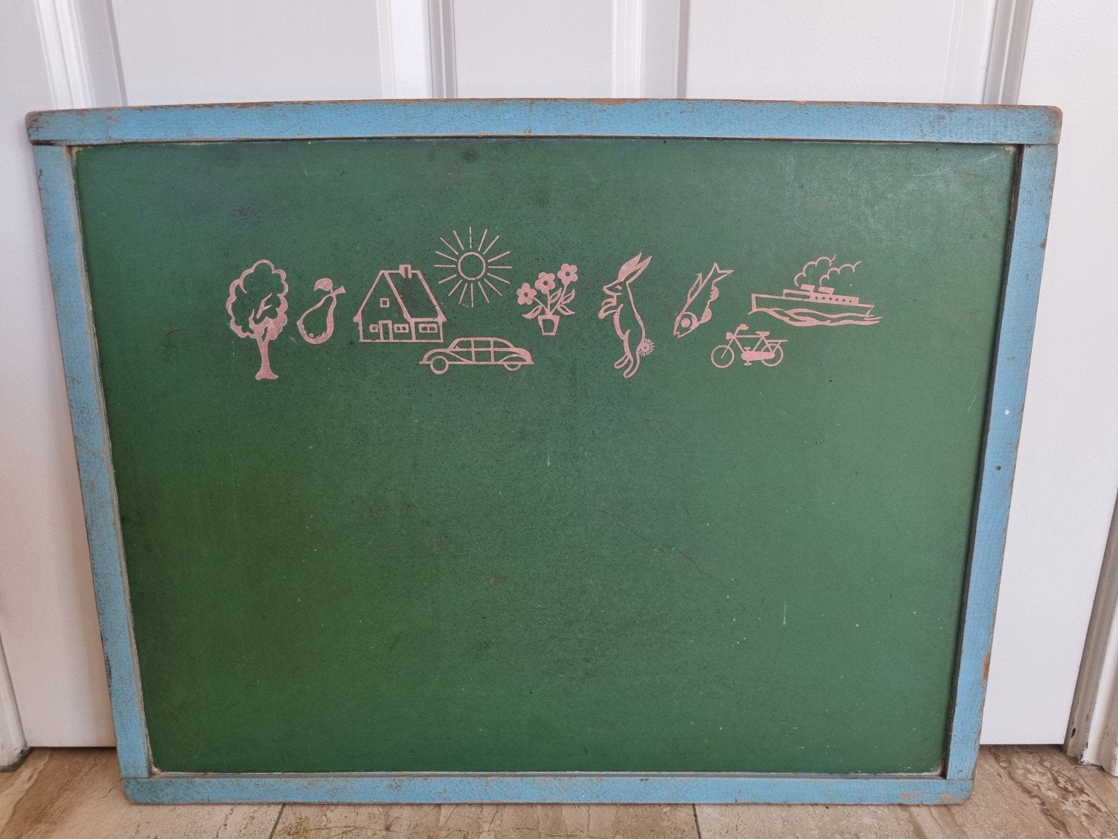 Oud brocante schoolbord, Diversen, Ophalen of Verzenden, Gebruikt, Krijtbord