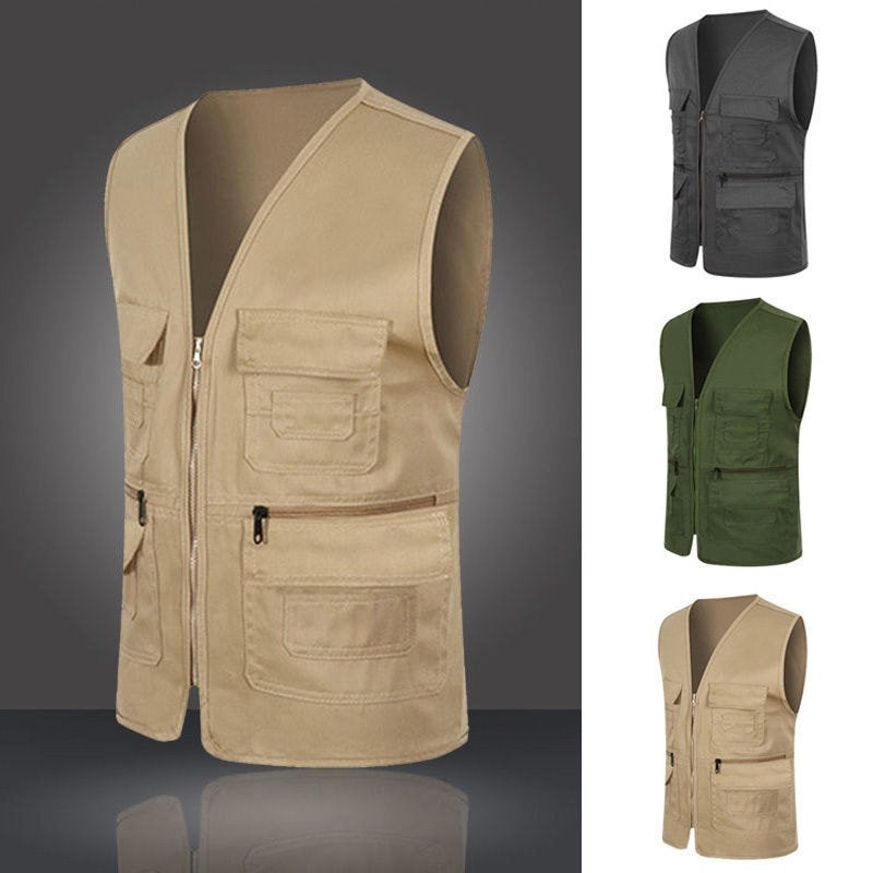 Heren bodywarmer vest vissen outdoor camperen werk zakken, Verzenden, Nieuw, Overige maten, Overige kleuren