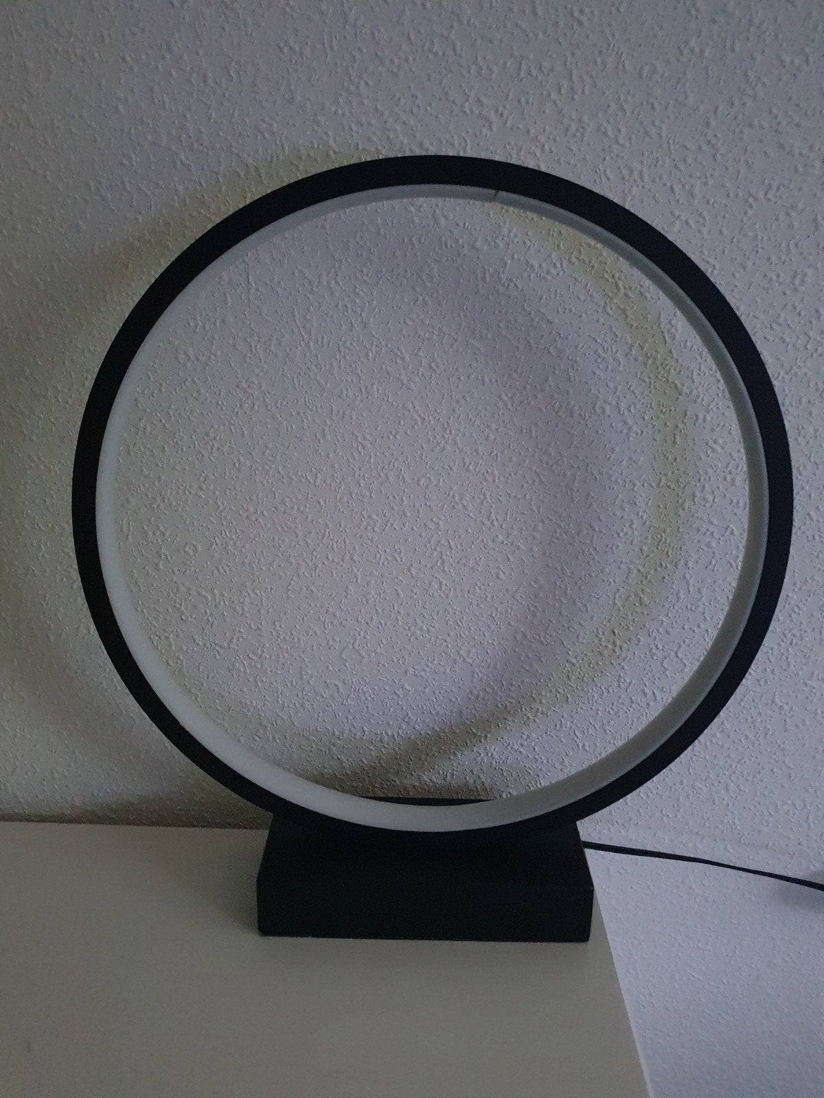 Cirkel LED lamp 30 cm, Huis en Inrichting, Lampen | Tafellampen, Zwart, Ophalen of Verzenden, Overige merken, LED verlichting