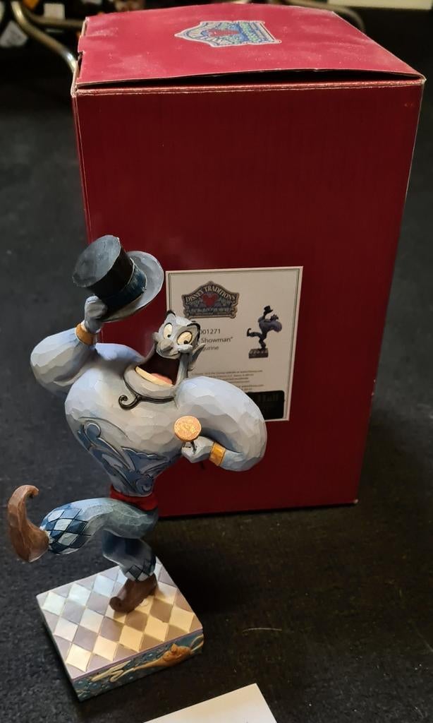 Disney Traditions Aladdin Genie "Born Showman" Figurine, Ophalen of Verzenden, Zo goed als nieuw, Beeldje of Figuurtje
