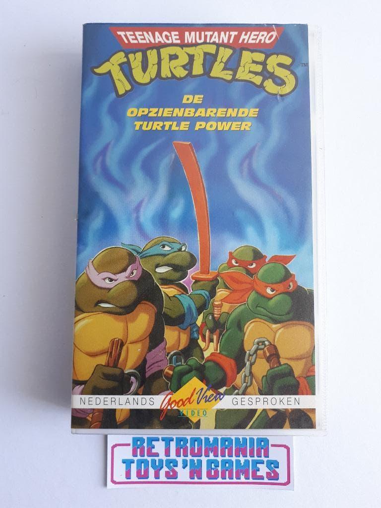 vhs tmnt turtles - de opzienbarende turtle power, Cd's en Dvd's, VHS | Kinderen en Jeugd, Alle leeftijden, Verzenden, Gebruikt