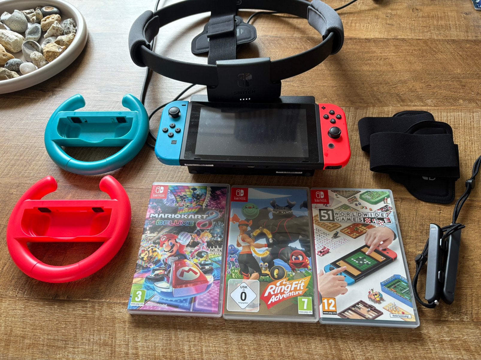 Nintendo switch met spellen, Met games, Met 2 controllers, Ophalen of Verzenden, Zo goed als nieuw