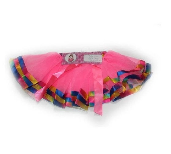 Little Conceps - Roze Tutu met regenboogrand -1 maat - 3+, Ophalen of Verzenden, Nieuw, 104 of kleiner, Jongen of Meisje