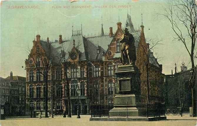 301-157-015 Den Haag Plein met Monument Willem den Zwijger, Verzenden, Voor 1920, Zuid-Holland