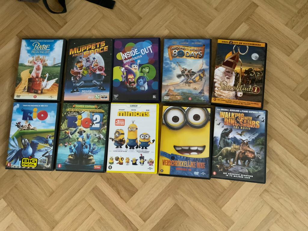 Grote collectie kinderfilms op DVD (10 stuks), Cd's en Dvd's, Gebruikt, Alle leeftijden, Ophalen of Verzenden, Komedie