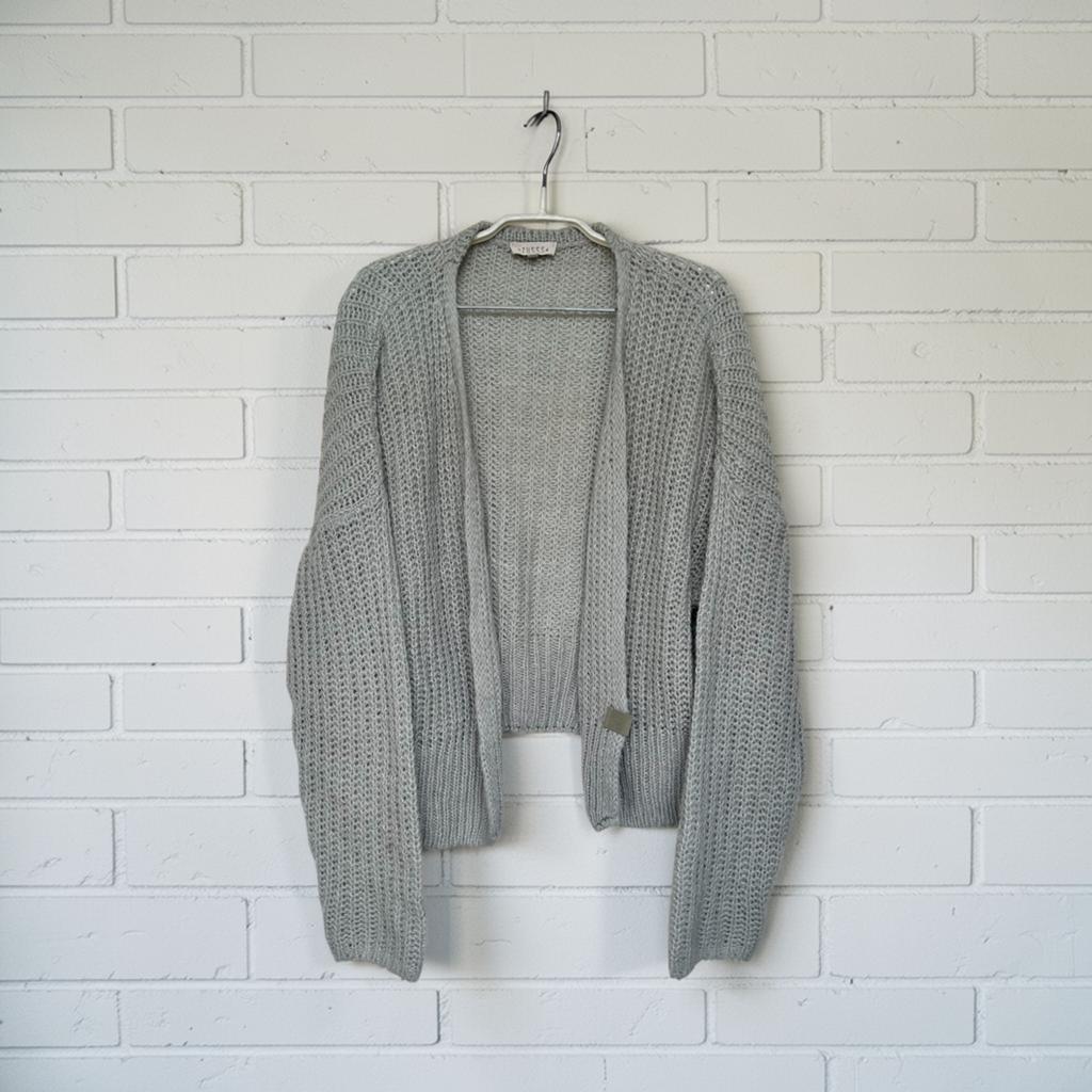 Zusss Vest Maat 2 Licht Grijs Gebreid Open Mohair Wol, Maat 38/40 (M), Z, Z, Verzenden