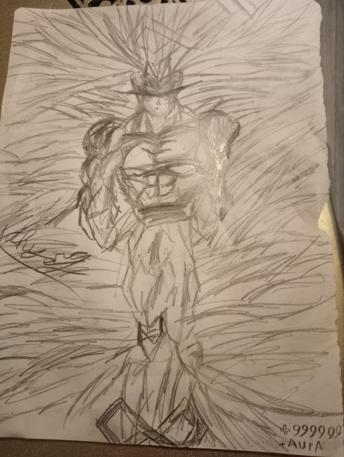 Mooie tekening gemaakt door mijn zoon .8 jaar, Antiek en Kunst, Ophalen of Verzenden