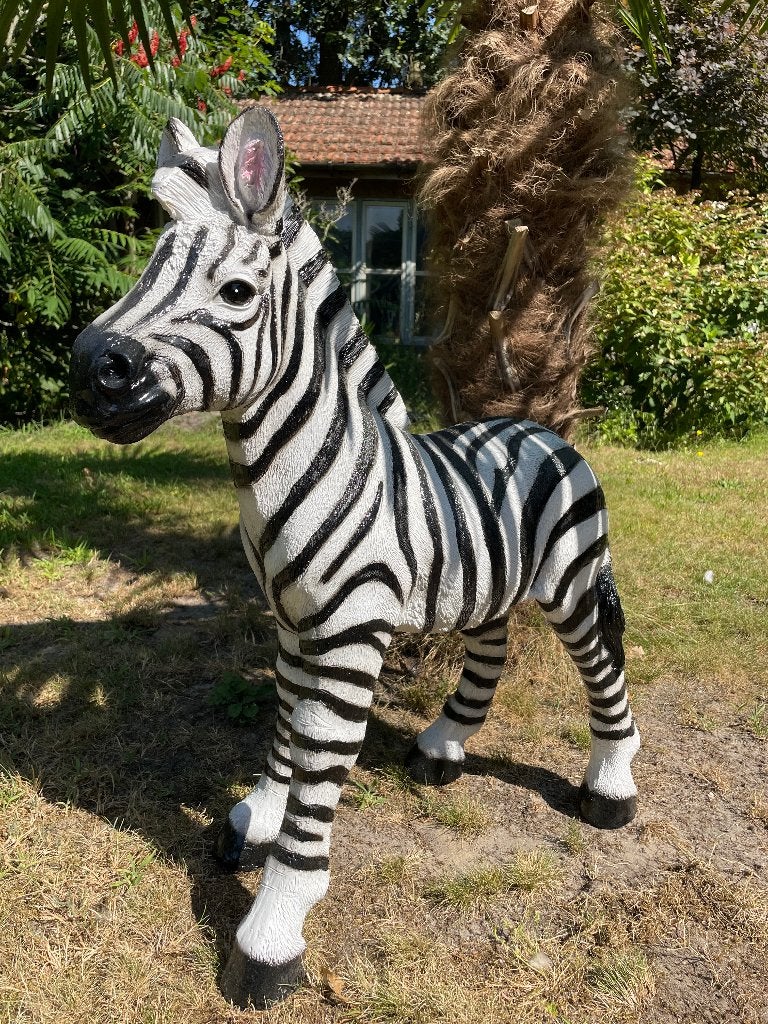 Beeld zebra, tuin, zwembad, vijver, woonkamer 70cm, Tuin en Terras, Tuinbeelden, Ophalen, Nieuw, Kunststof, Dierenbeeld