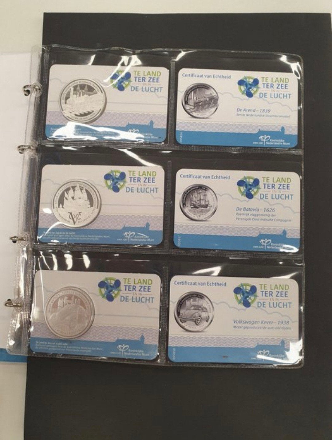 Ter land, ter zee en in de lucht Coincard Collectie, Verzenden, Nederland, Munten