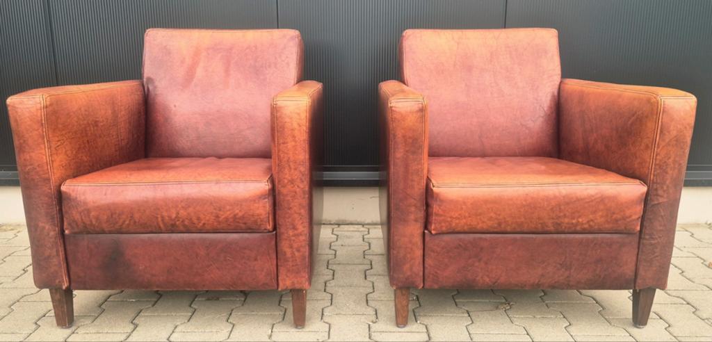 Schapenleren club fauteuils, Ophalen of Verzenden