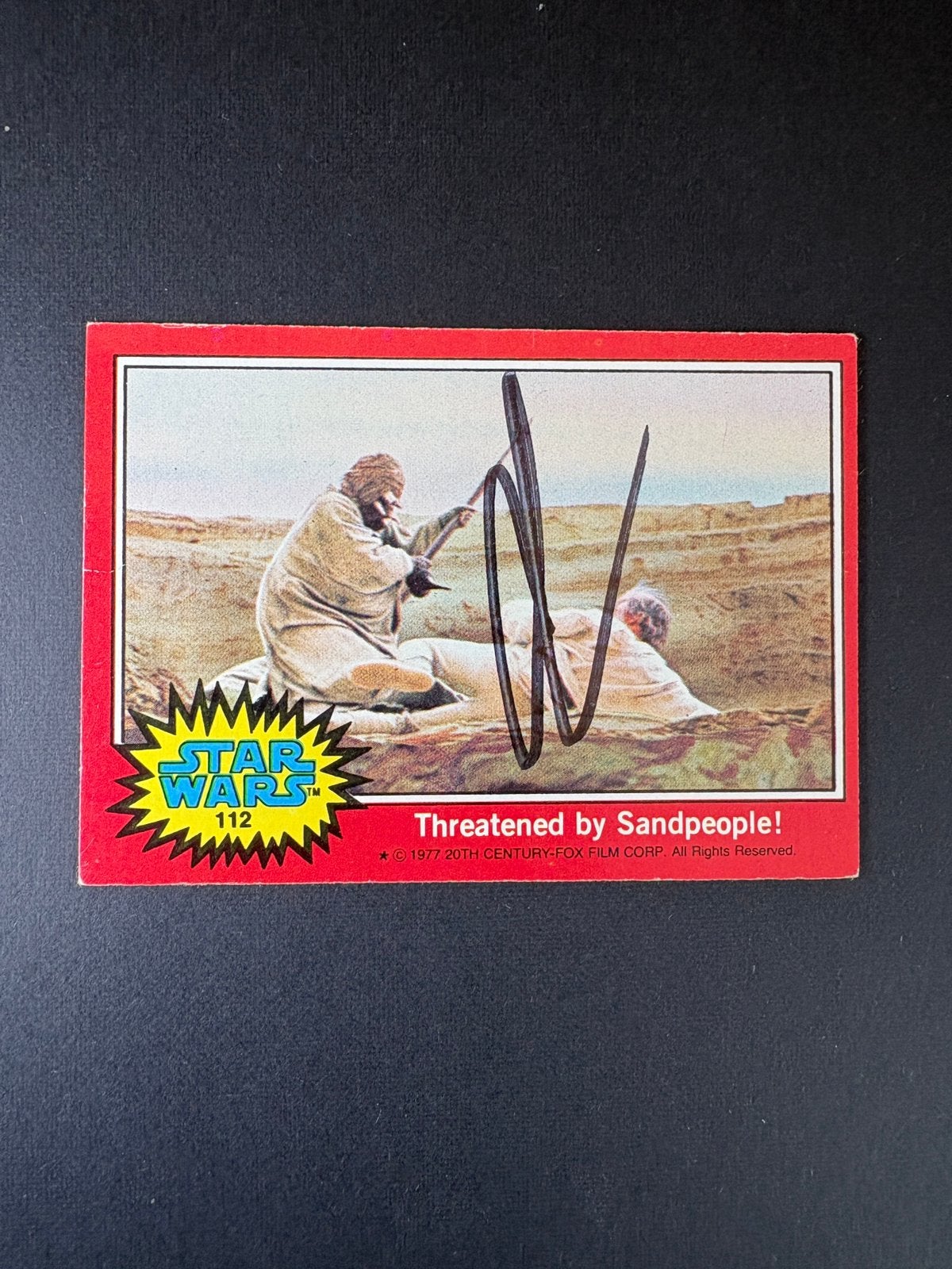 1977 Topps Star Wars – Gesigneerd door George Lucas, Verzamelen, Star Wars, Verzenden, Zo goed als nieuw, Overige typen