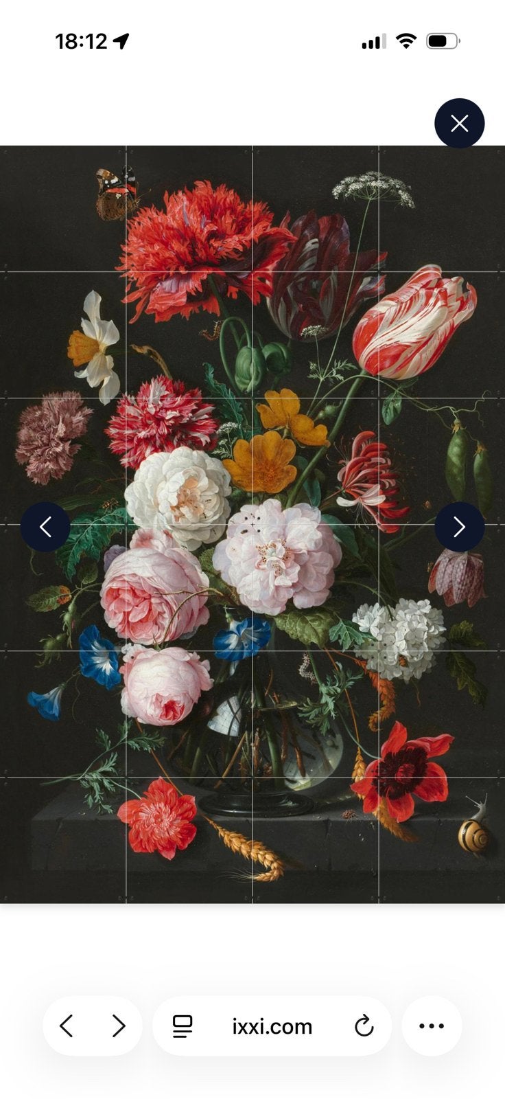 Ixxi poster dubbelzijdig Flowers Dark & Light, Decoratieobject, 100 cm, Ophalen of Verzenden, Zo goed als nieuw