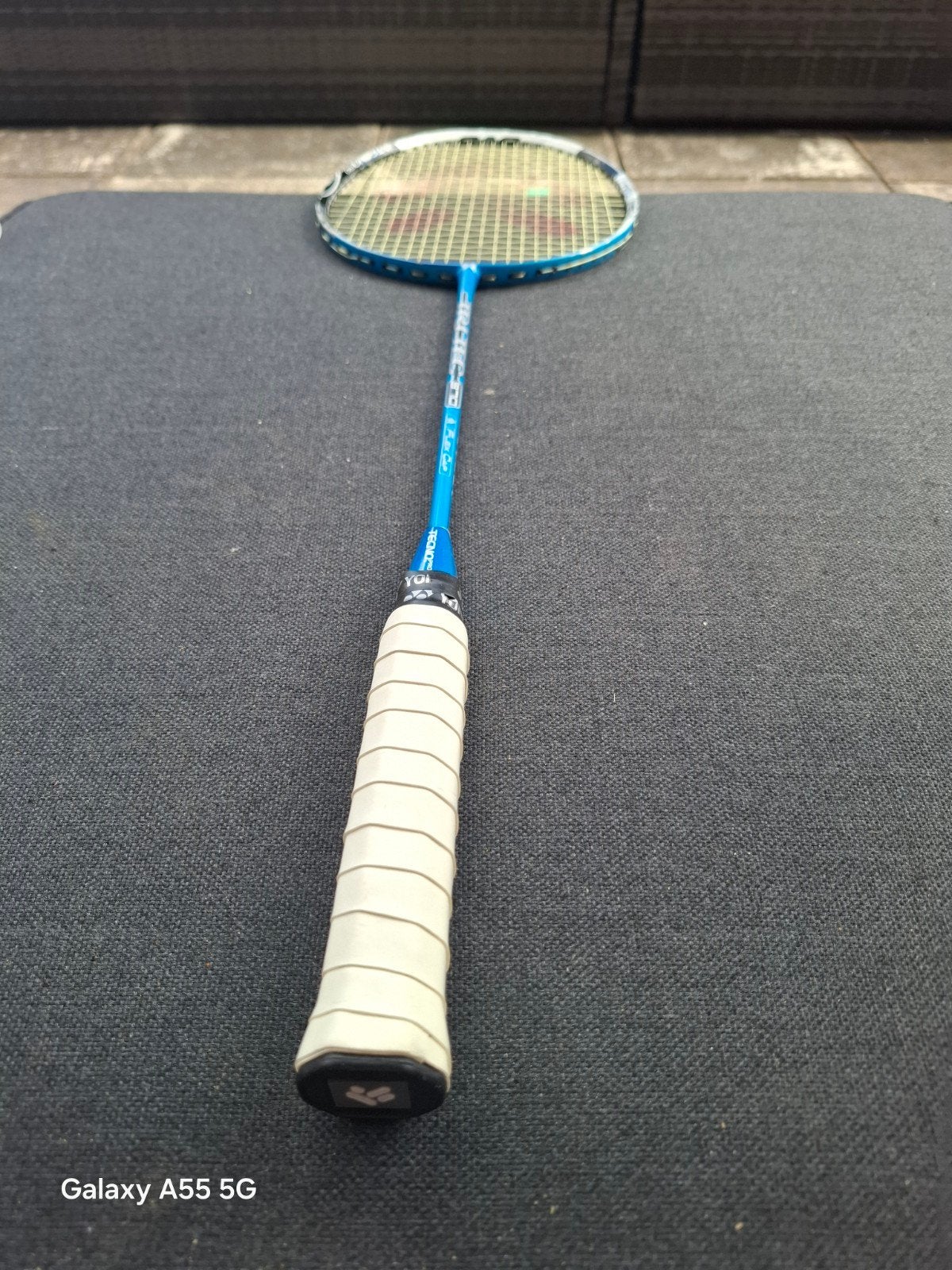 Tecno Pro Tri-Tec 670 Badmintonracket met hoes, Gebruikt, Ophalen of Verzenden, Racket(s), Onbekend