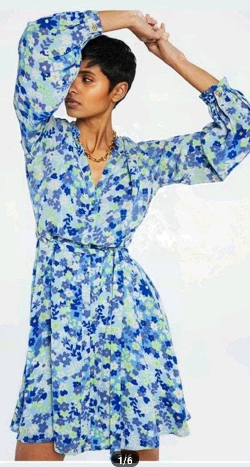 Fabienne Chapot Dorien Frill jurk maat 40 *nieuw *, Kleding | Dames, Jurken, Maat 38/40 (M), Blauw, Nieuw, Ophalen of Verzenden